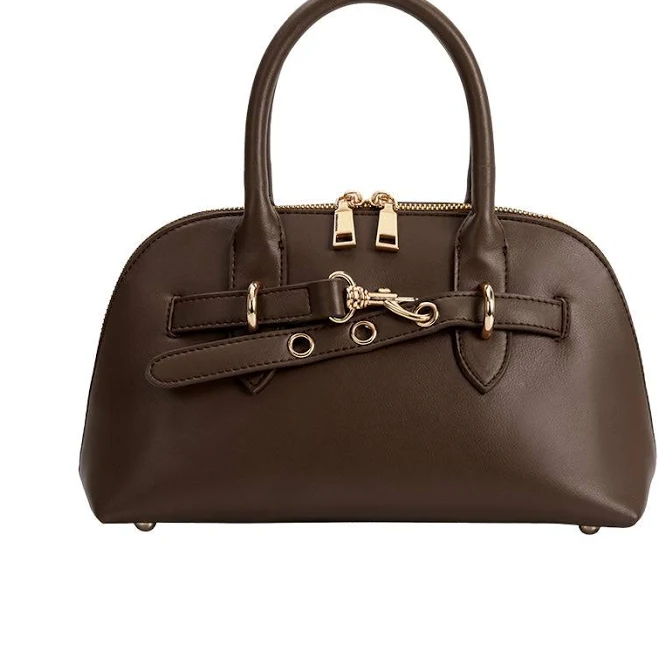 bag Rue Espresso Recycled Vegan Leather Top Handle Bag Melie Bianco $115