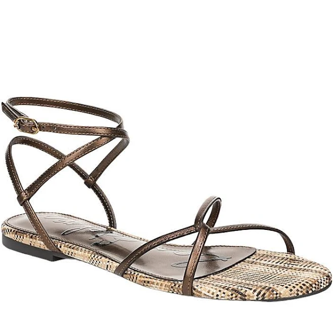 shoes Sam Edelman Ellina Strappy Sandals - Bronze Metallic Editorialist $100