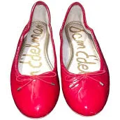 shoes Sam Edelman Felicia Red Patent Leather Bow Ballet Flats Shoes Round Toe Size 7.5 eBay $38.99