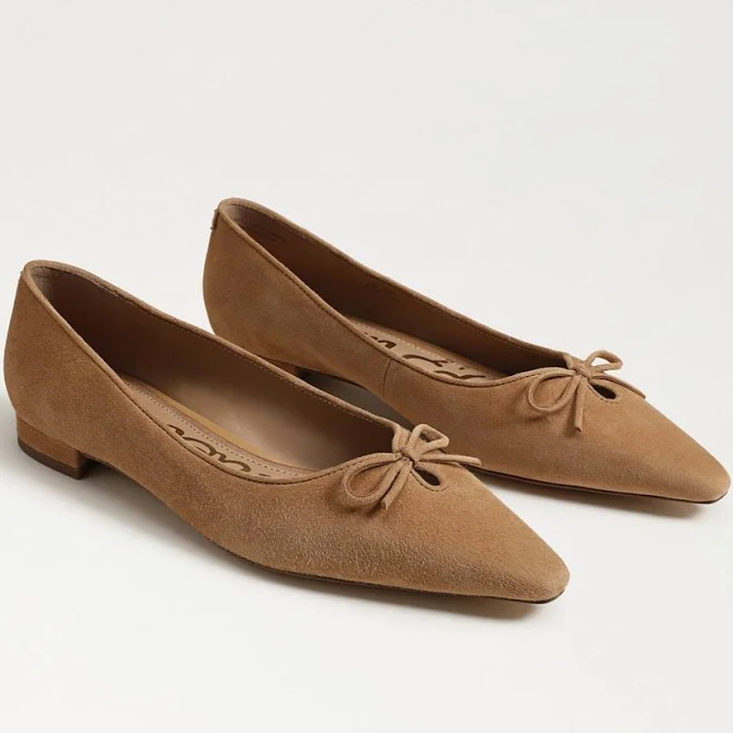 shoes Sam Edelman Women's Esmira Pointed Toe Suede Ballet Flats Sam Edelman $140