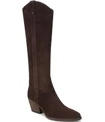 shoes Sam Edelman Wyatt Suede Point Toe Tall Western Boots Dillard's $59.99