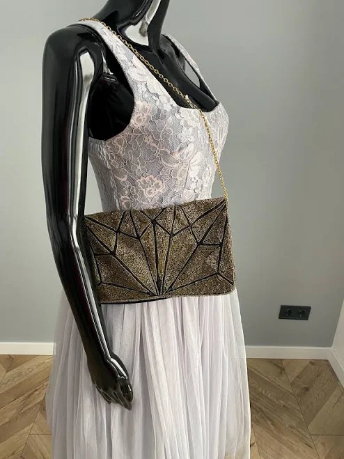 bag Satin Evening Bag with Gold Beaded Embellishment Etsy - ReRunCountry $34.55