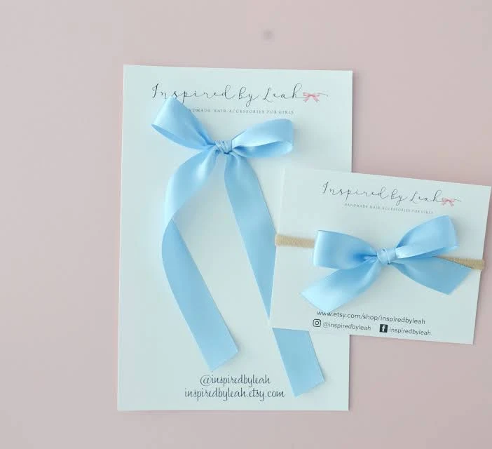 accessory Satin Hair Bow with Long Tail Clip Etsy - Seller $5.75