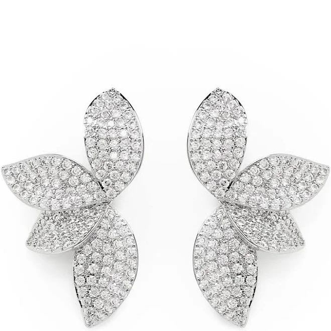 accessory Shashi Alisa Sterling Silver Rhinestone Drop Earrings Dillard's $128