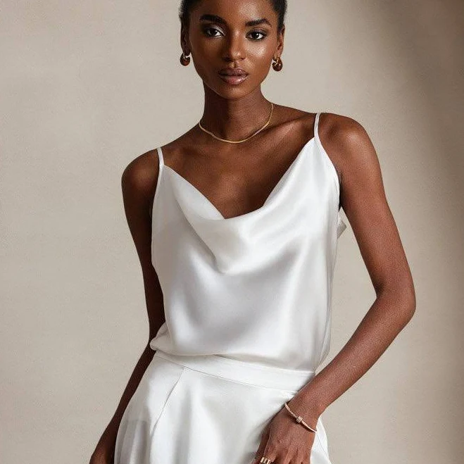 top Silk Cowl Neck Cami SilkSilky $59.95