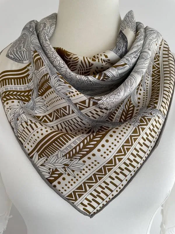 accessory Silkqueenart 100% Silk Twill Square Head Scarf Etsy - Seller $39.99