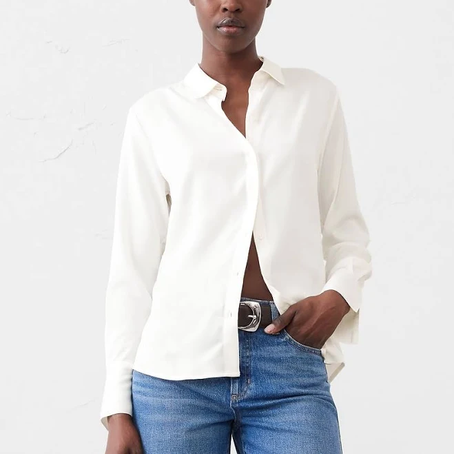 top Silky Classic Shirt Banana Republic Factory $48