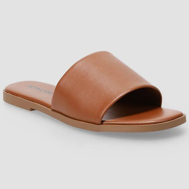 shoes Sonoma Goods For Life Jindi Women's Soft Slide Sandals, Size: 8, Cognac Kohl's $16.99