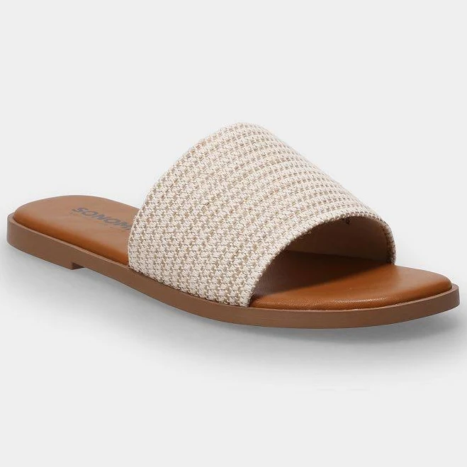 shoes Sonoma Goods For Life Jindi Women's Soft Slide Sandals, Size: 8, Natural Kohl's $24.99