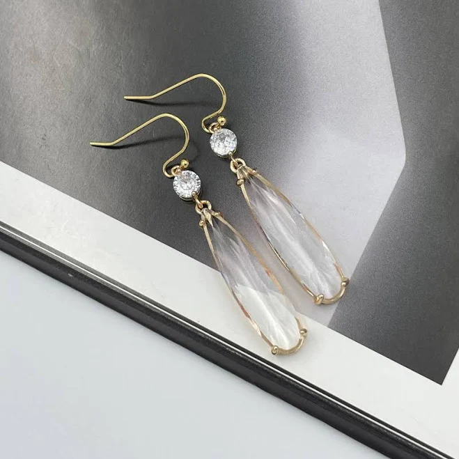 accessory Sparkling Crystal Teardrop Dangle Earrings Etsy - CrystalGuild $39