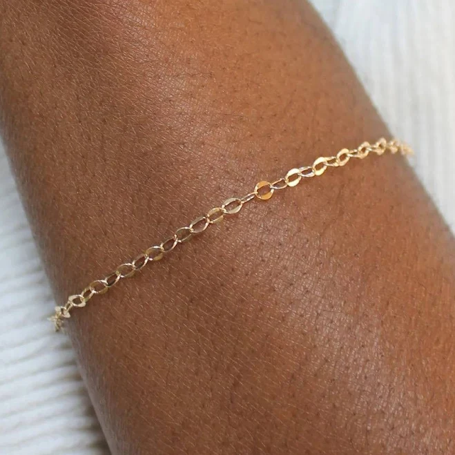 accessory Sparkly + Delicate Gold Chain Bracelet Violet and Mable $109