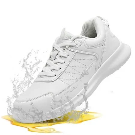 shoes SPIEZ Women's Non Slip Nursing Shoes Waterproof Oil Resistant Work Sneakers Lightweight Microfiber Hospital Chef Food Service 310 US Walmart - SPIEZ $35.99