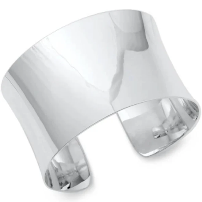 accessory Sterling Silver Concave Cuff Bracelet Pierced Owl $209.99