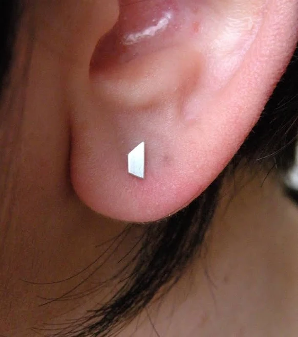 accessory Sterling Silver Geometric Stud Earrings Etsy - melaniefavreau $18.93