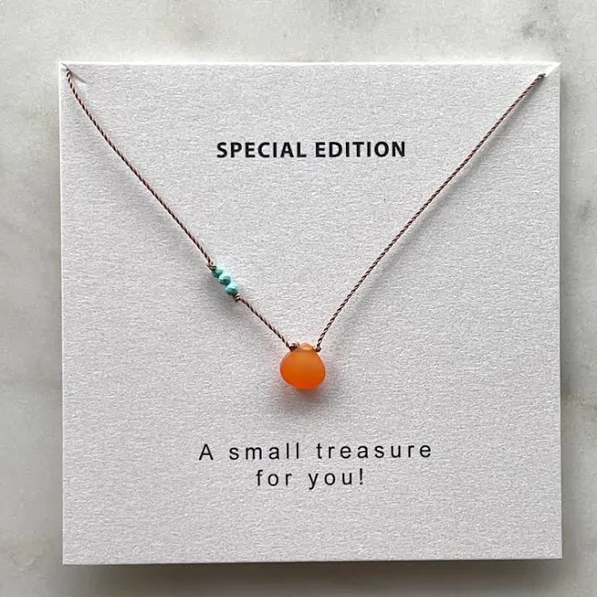 accessory Sterling Silver Orange Carnelian and Turquoise Clasp Necklace Etsy - SoulSilk $28