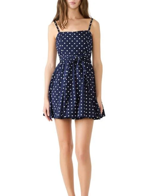dress Steve Madden Women's Dasia Square Neck Sleeveless Polka Dot Mini Dress Nordstrom $99
