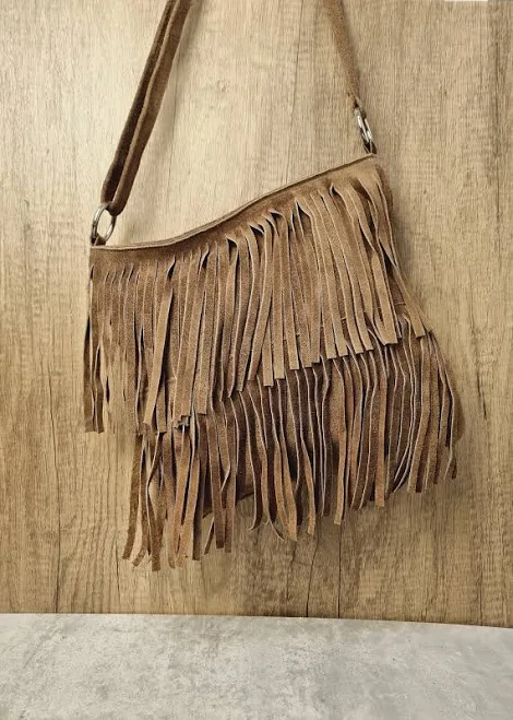 bag Suede Fringe Tassel Crossbody Bag Etsy - Seller $47