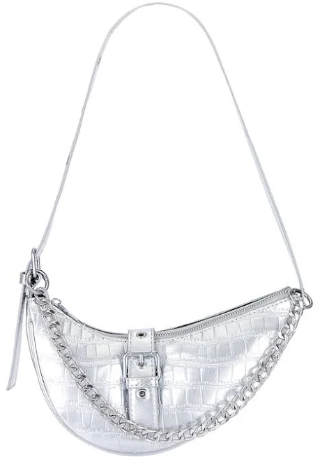 bag superdown Jade Faux Leather Bag in Metallic Silver REVOLVE $40