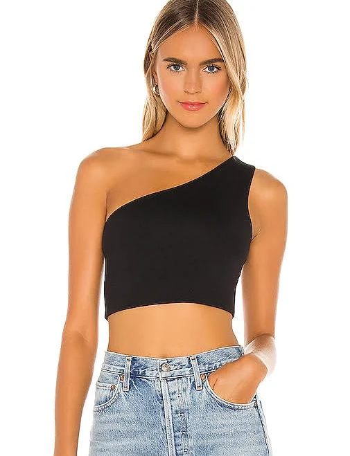 one shoulder top Susana Monaco Women's One Shoulder Crop Top REVOLVE $68