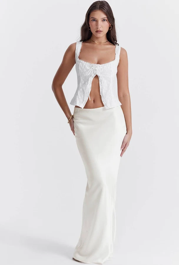 maxi skirt 'Sydel' Bias Cut Satin Maxi Skirt House of CB $135
