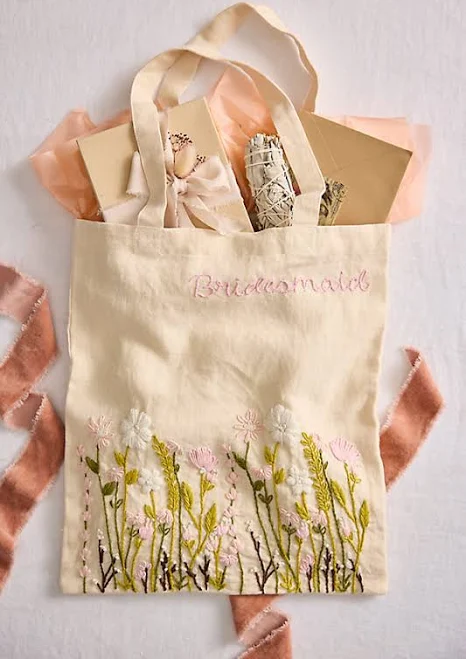 bag Terrain Embroidered Linen Tote Bag Anthropologie $42