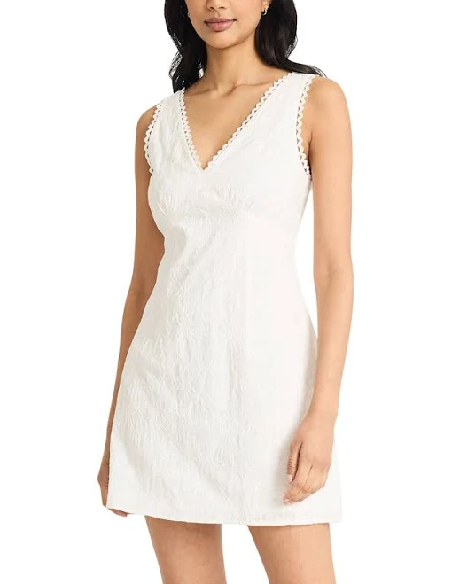 dress The Good Journey Women's V Neck Crochet Trim Mini Dress Bloomingdale's $94.4
