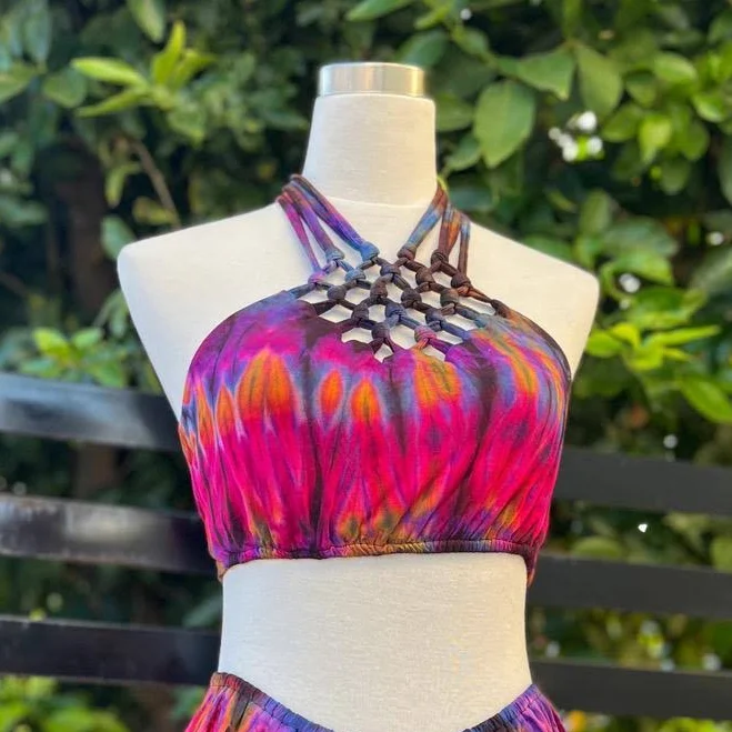 halter top Tie Dye Halter Bralette Etsy - GhaleThreads $39.99