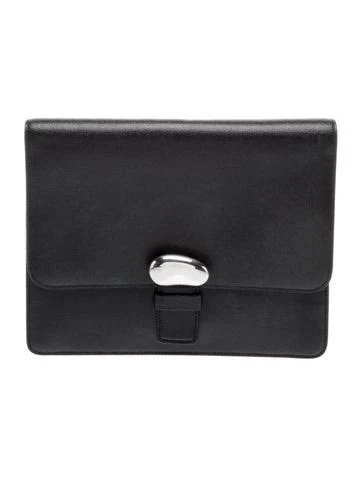 bag Tiffany & Co. Saffiano Leather Clutch in Black The RealReal $445
