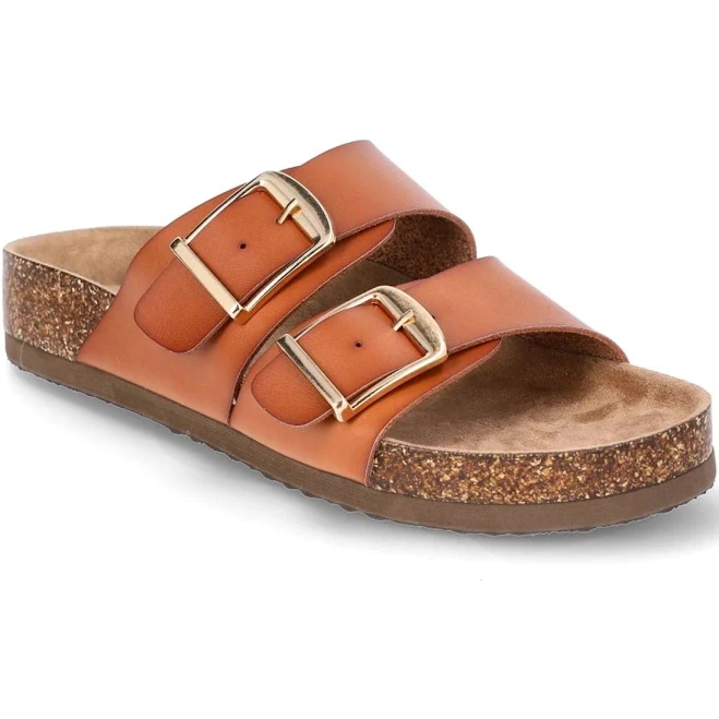 shoes Time and Tru Women's Footbed Slide Sandals Walmart $24.98