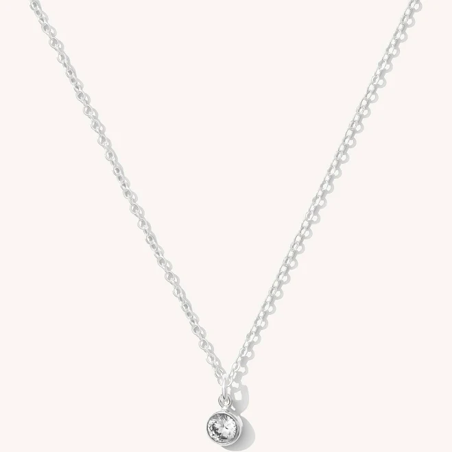 accessory Tiny Solitaire Necklace Simple & Dainty $62