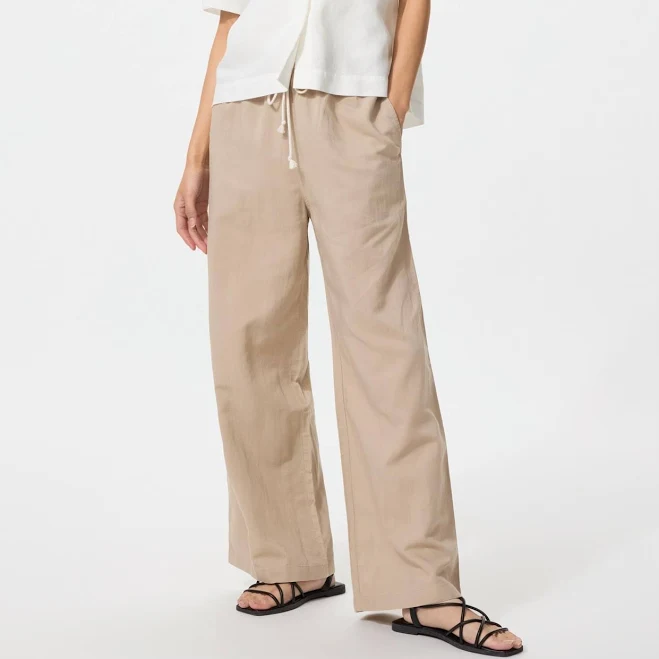 matching set UNIQLO Women's Linen Blend Easy Pants uniqlo.com/us $39.9