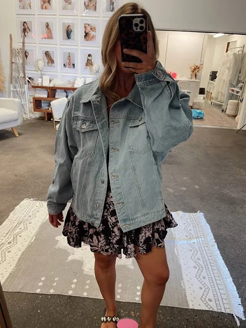 outerwear Untamed Petals Oversized Denim Jacket Everyday Denim Jacket Untamed Petals $30