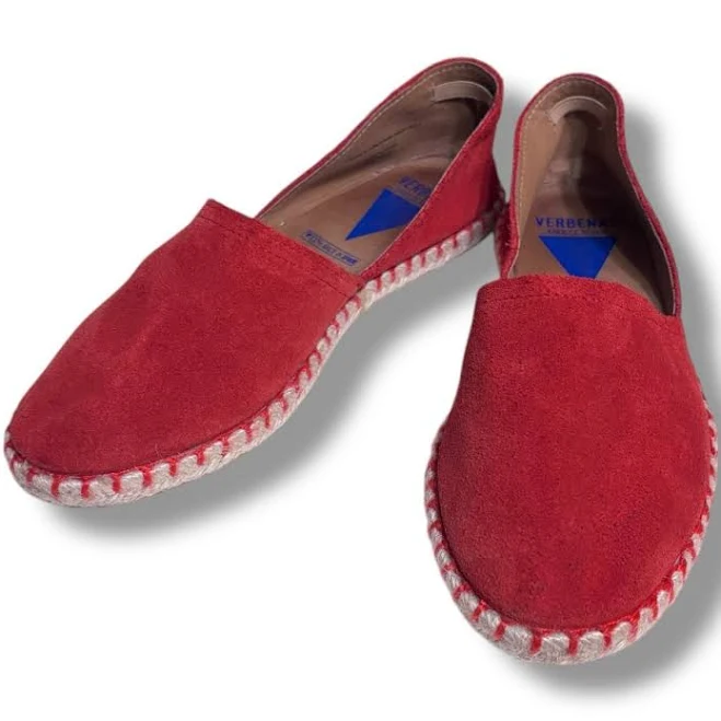 shoes Verbenas Shoes | Verbenas Fire Red Suede Carmen Flat Espadrilles Made In Spain | Color: Red | Size: 8.5 | Apriljls's Closet Poshmark $45