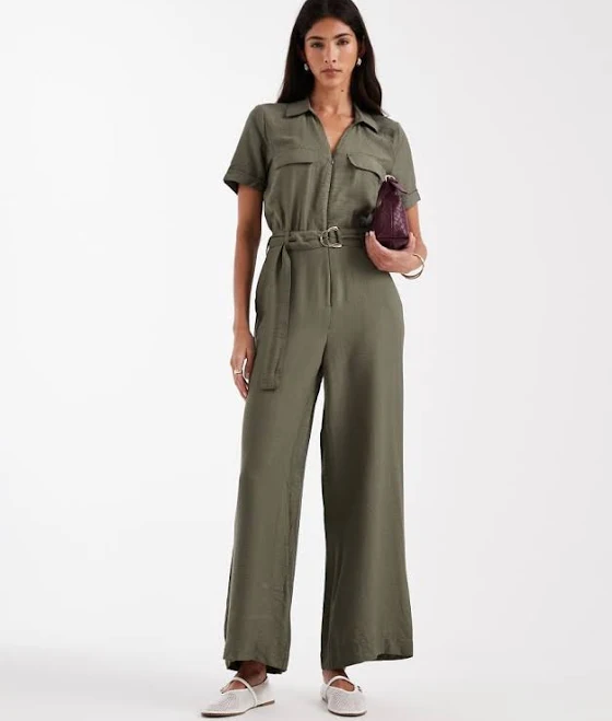 jumpsuit Vero Moda Belted Waist Utility Jumpsuit ASOS $76.95