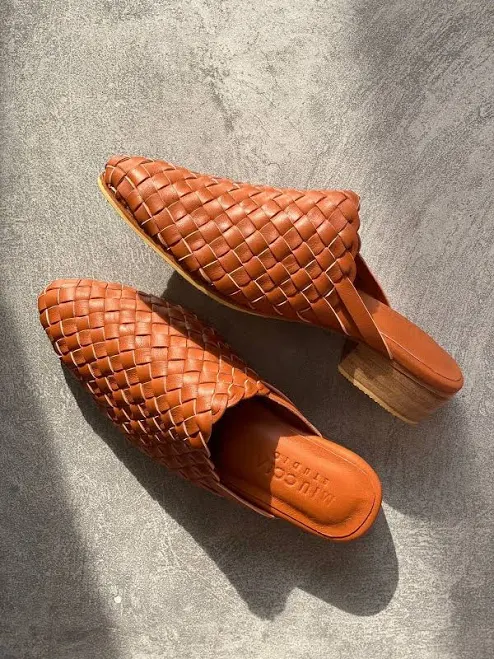 shoes Victoria Handwoven Goatskin Leather Mules Etsy - MIUCCIASTUDIO $89.25