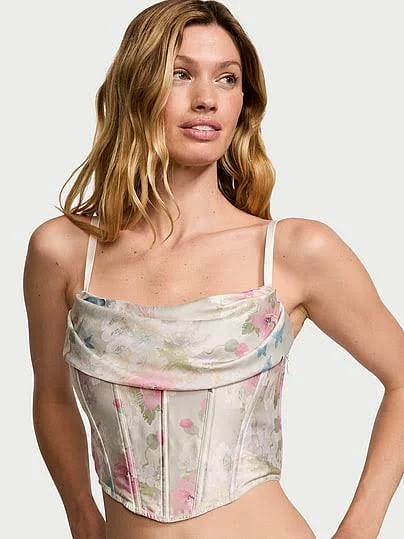 crop top Victoria's Secret Women's Satin Draped Corset Top Victoria's Secret $26.99