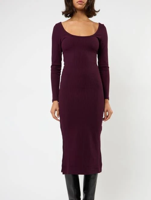 dress Viens Avec Moi Women's The Flirt Fusion Long Sleeve Rib Dress Nordstrom $93