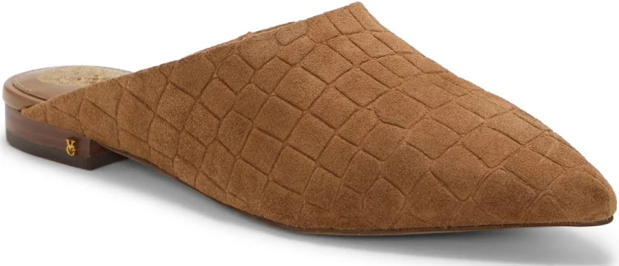 shoes Vince Camuto Women's Arlette Slip-On Croco Embossed Suede Mules Zappos.com $99
