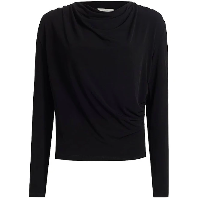 cowl neck top Vince Women's Matte Jersey Cowl-Neck Blouse Saks Fifth Avenue $76.88