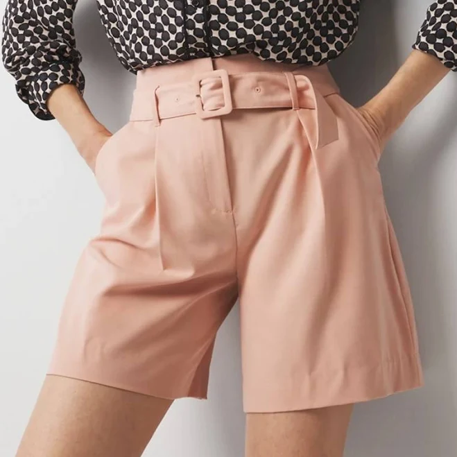 shorts White House Black Market Women's Extra High-Rise Belted Tailored Shorts White House Black Market $41.99