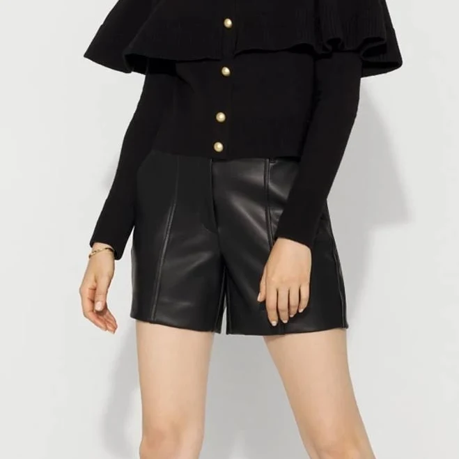 shorts White House Black Market Women's High-Rise Tailored Faux Leather Shorts White House Black Market $62.99