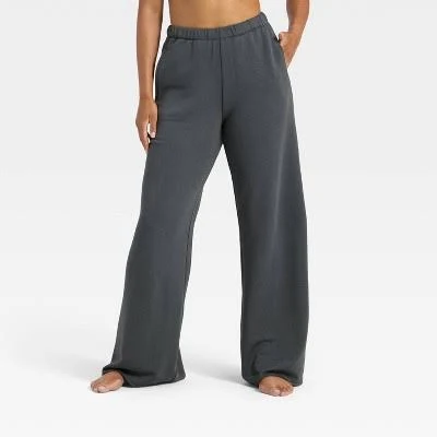 wide leg pants Wild Fable Women's French Terry Fleece Wide Leg Lounge Pants Target $25