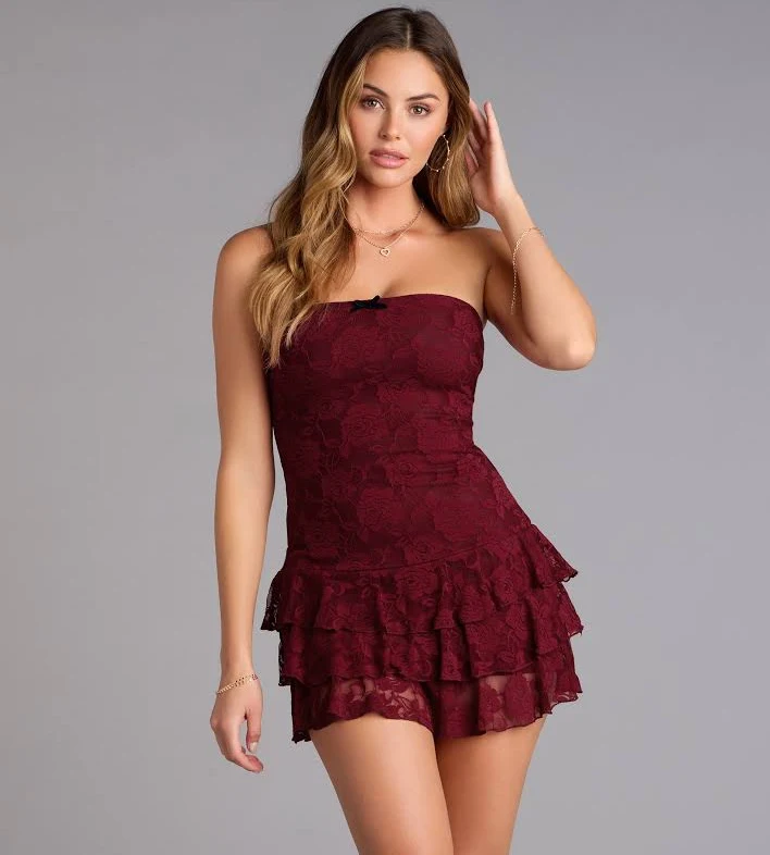 romper Windsor Crush On You Lace Ruffle Romper Windsor $17.97
