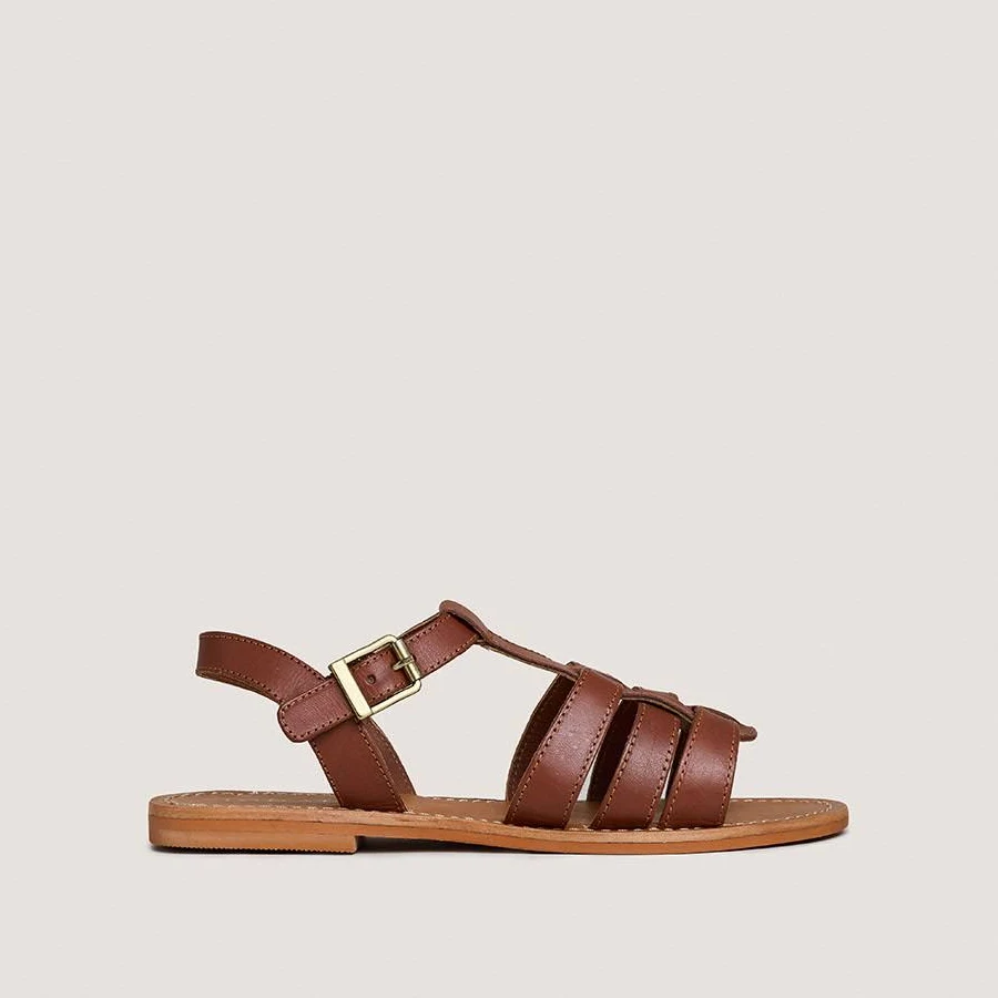 shoes Winnie Women's Leather Flat Braided Sandals jonak-paris.us $95