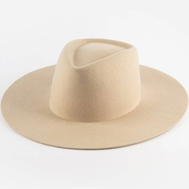 accessory Women Gigi Pip Dakota Wide Brim Felt Hat with Triangle Crown Gigi Pip $129
