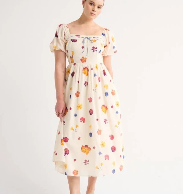 dress Women's Abercrombie & Fitch A&F Emerson Puff Sleeve Midi Dress Abercrombie & Fitch $130