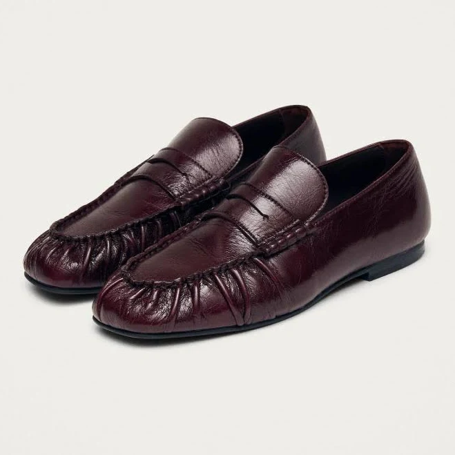 shoes Women's ALOHAS Aven Rift Burgundy Leather Loafers Alohas $195