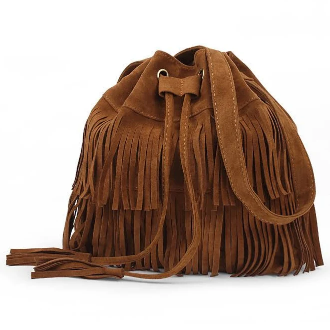 bag Women's Boho Suede Fringe Bucket Bag LightInTheBox $14.99