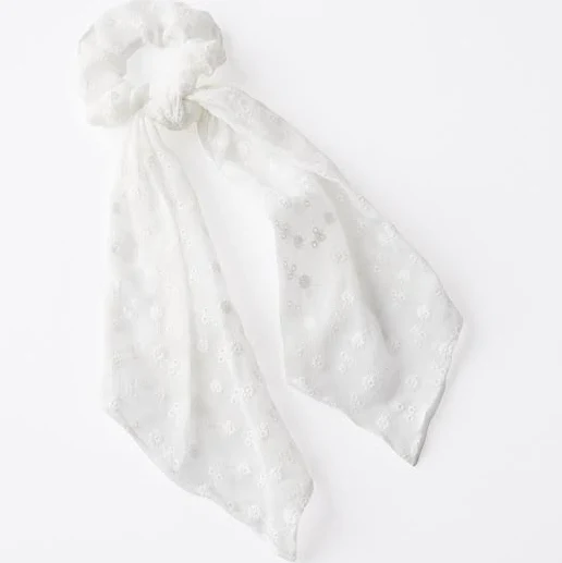 accessory Women's Broderie Scarf Bow Scrunchie Cotton On $5