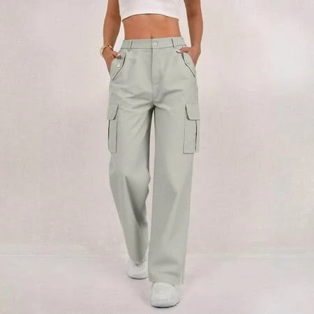 pants Women's High-Waisted Multi-Pocket Cargo Pants Walmart - ITSAME Clothing $23.79